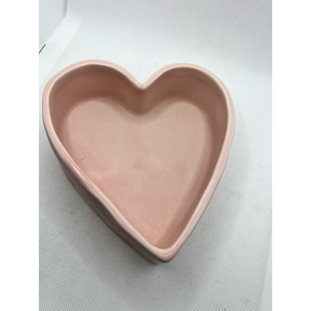 New Rae Dunn Pink Ceramic “Hello Pretty” Heart Box - Picture 4 of 5